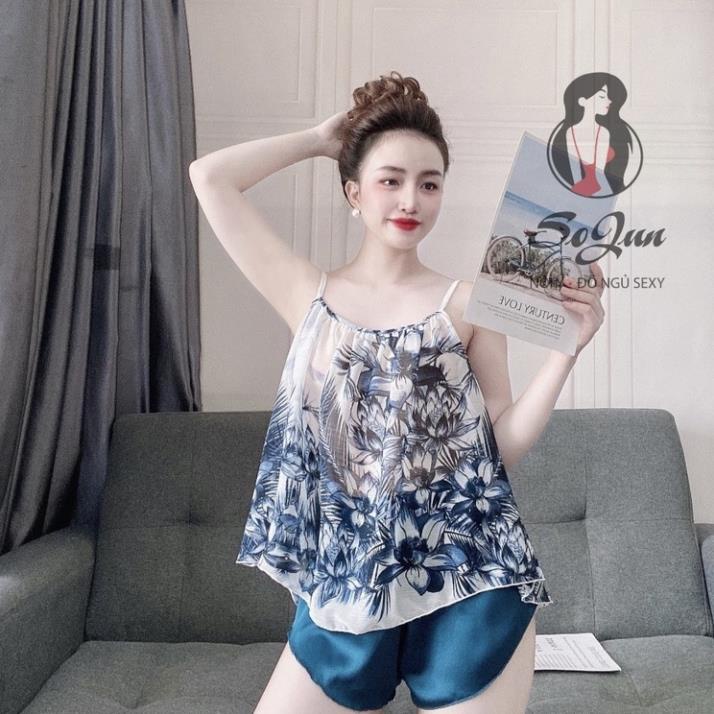 Đồ Ngủ Sexy Nữ,  Bộ Yếm Voan Tơ  Sexy Satin Phối Voan 40<65kg | BigBuy360 - bigbuy360.vn