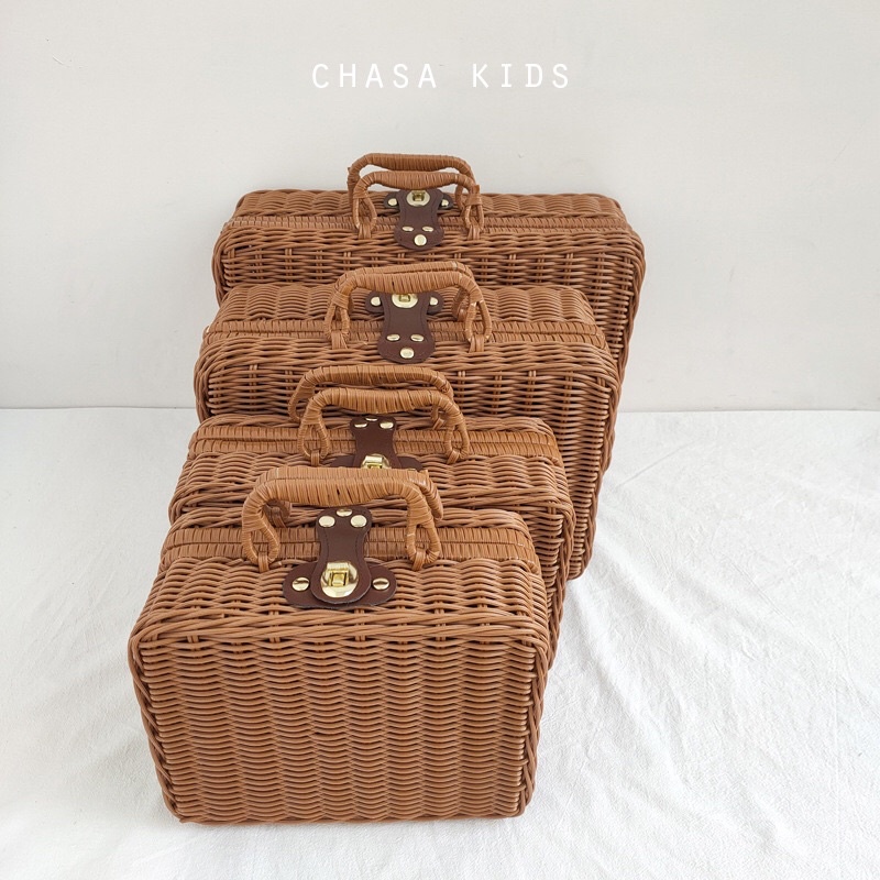 Vali Mây Túi Mây Vintage Xinh Xắn 4 size