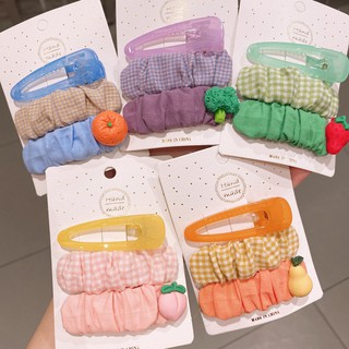 Set Kẹp Tóc Hoạ Tiết Trái Cây Dễ Thương Xinh Xắn Cho Bé