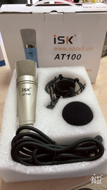 Bộ combo mic thu âm livestream hát livetream karaoke autotune ISK AT100 card HF500 pro dây MA2 BH 6 Tháng