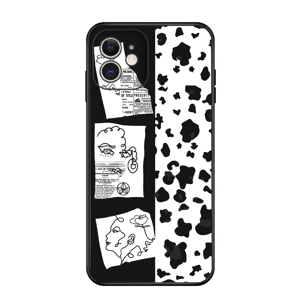 Ốp iphone lưng cứng bảo vệ cam hình bò sữa cực độc điện thoại 7 8 plus 6 6s x xs xr 11 pro max se2 12 mini 12 pro max