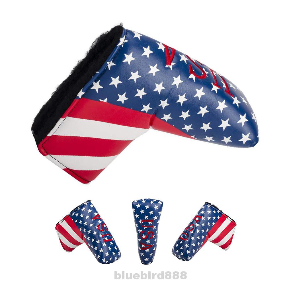 American Flag Club For Scotty Outdoor PU Leather Portable Golf Putter Cover