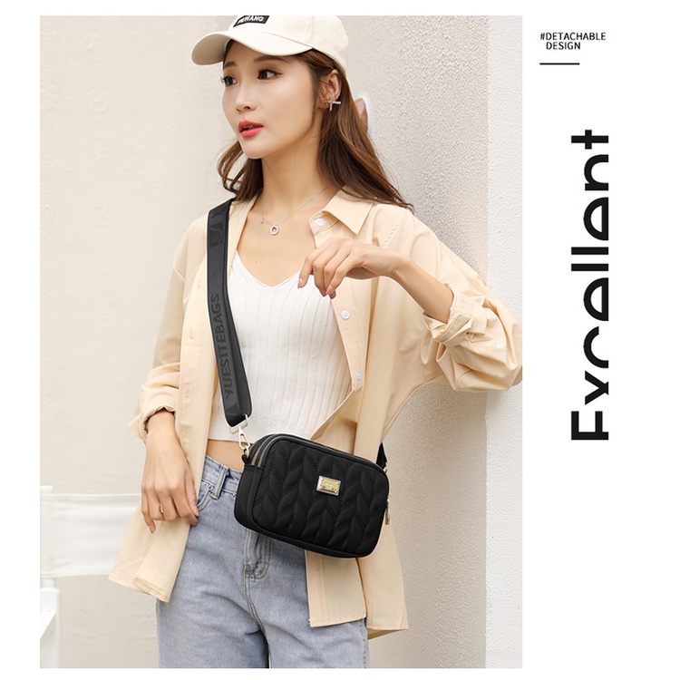 Túi Đeo Chéo Một Bên Vai Sức Chứa Lớn Màu Trơn Thời Trang Xu Hướng Mới Cho Nữ