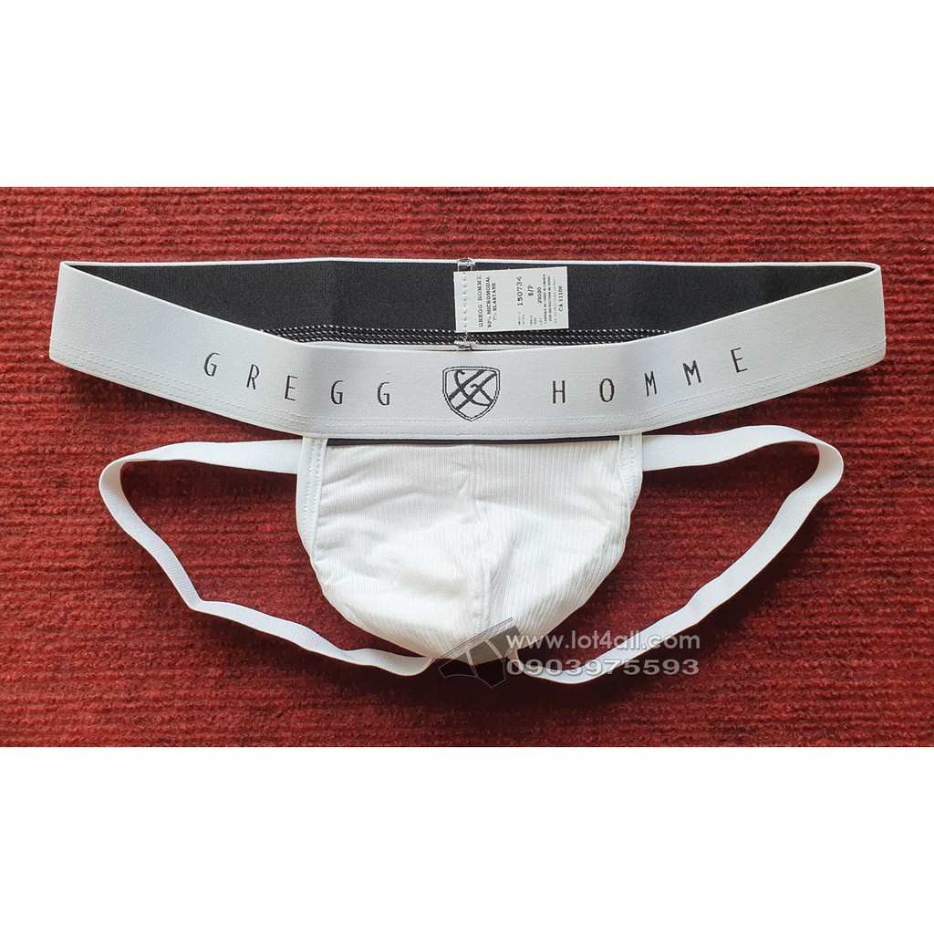 [CHÍNH HÃNG] Quần lót nam Gregg Homme 150734 Menz Ribbed Modal Jockstrap White