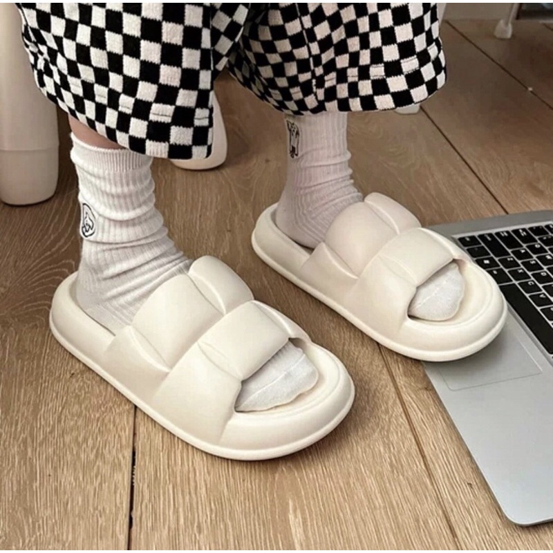 Dép Bánh mì siêu hot, dép bánh mì Chao cho cả nam và nữ, dép quai ngang độn đế cao 3cm