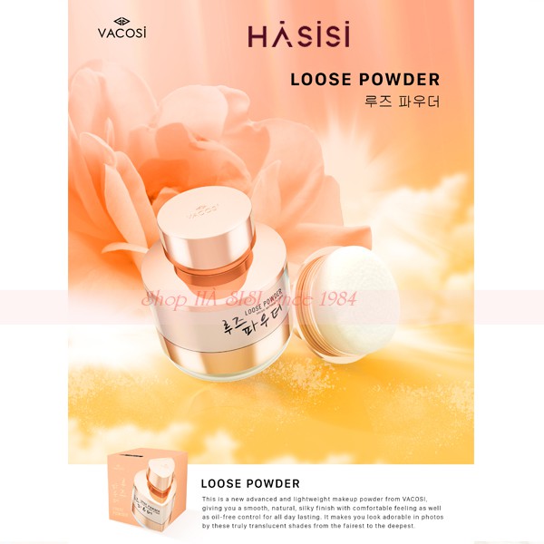 Phấn Phủ Bột Siêu Mịn Kiềm Dầu VACOSI NATURAL STUDIO LOOSE POWDER 12g