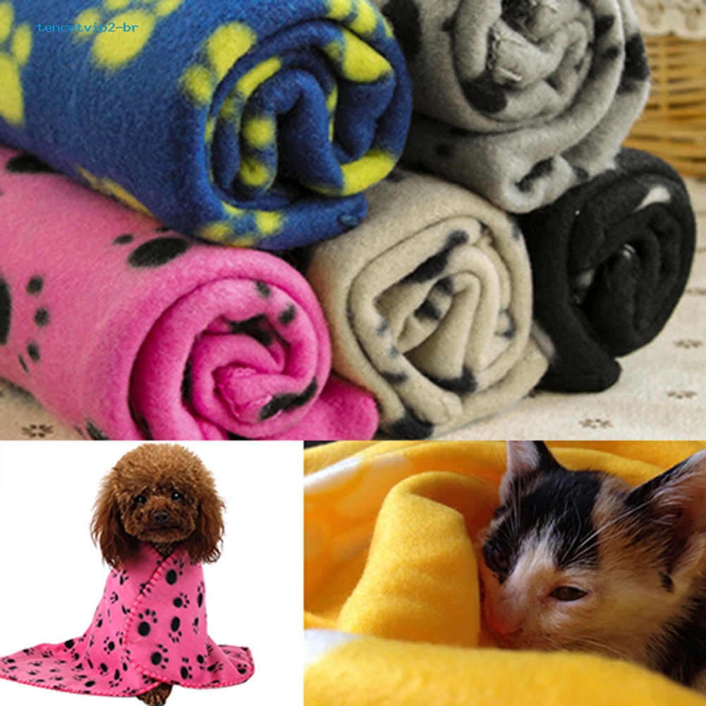 Chăn Mềm Giữ Ấm Mùa Đông In Họa Tiết Dấu Chân Cho Thú Cưng