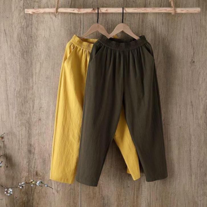 QUẦN BAGGY ĐŨI CẠP CHUN NHẸ MÁT (9 màu) thoải mai năng động thời trang Banamo Fashion 823