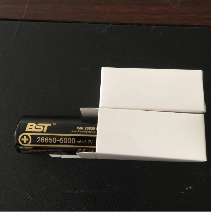 Pin li-ion 3.7v 26650 BST 5000mah xả cao 50A 2 đầu phẳng