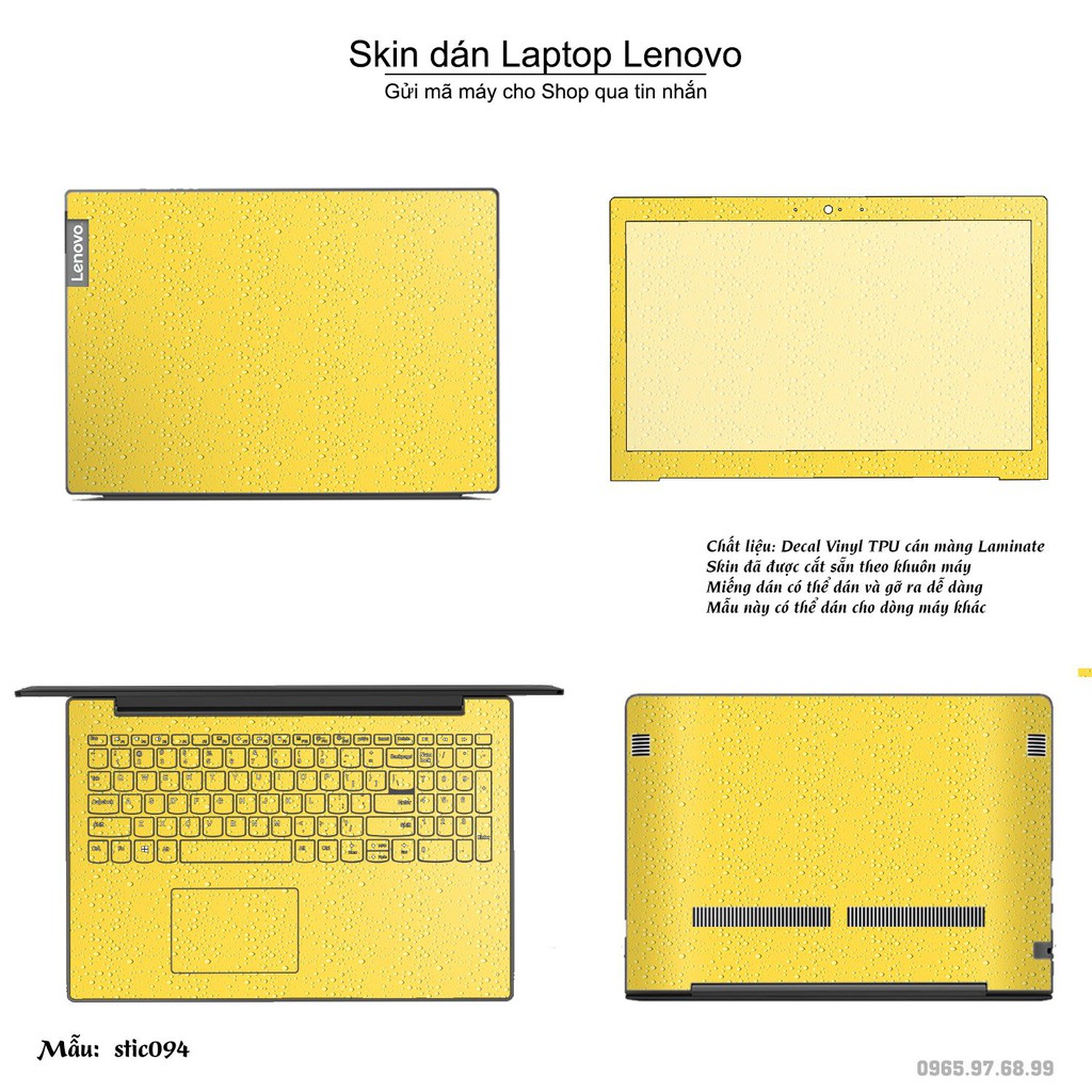 Skin dán Laptop Lenovo in hình Hoa văn sticker nhiều mẫu 16 (inbox mã máy cho Shop)