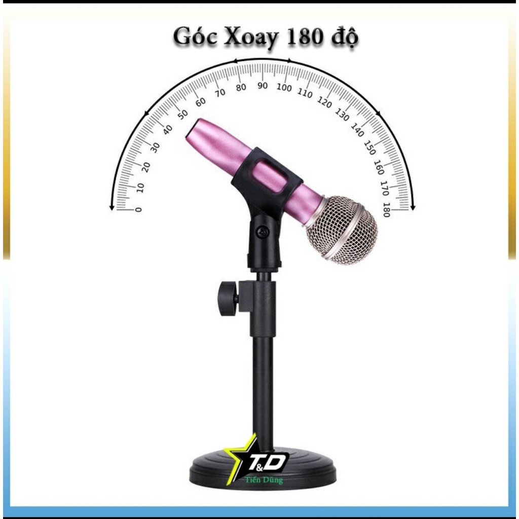 Chân Kẹp Micro Mini C11 Để Bàn, Giá Đỡ Mic Điều Chỉnh Kẹp Cho Bàn Hát Karaoke Xoay 360 Độ Chất Liệu Cao Cấp, Độ Bền Cao