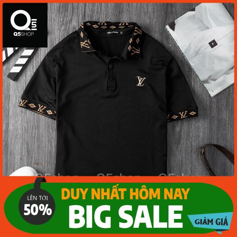 SALE ÁO thun polo cao cấp thêu có cổ nam nữ cổ dệt nhiều mẫu
