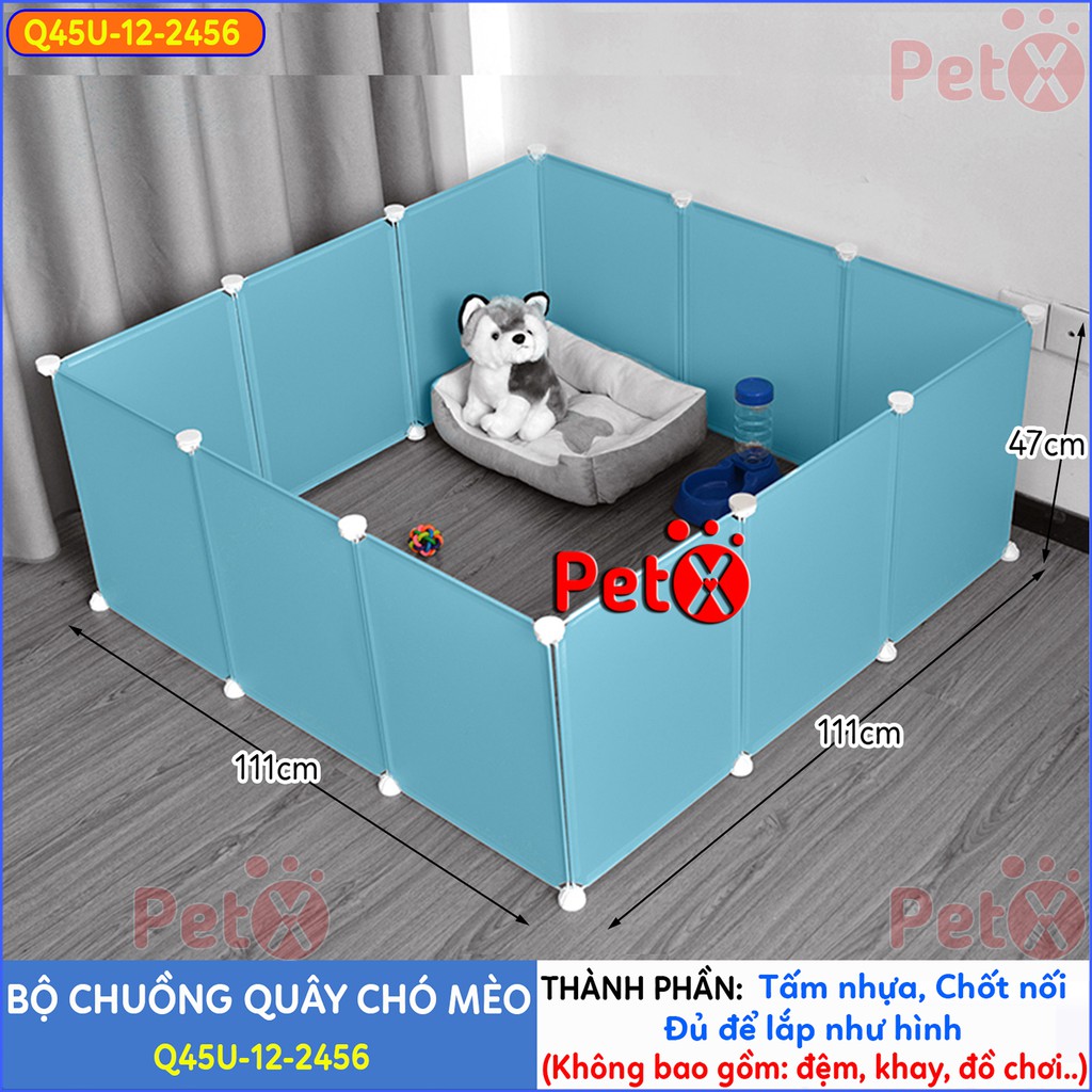 Quây chuồng chó mèo Petoka lắp ghép nuôi thú cưng sơn tĩnh điện giá rẻ-15