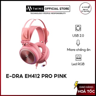 Tai nghe E-Dra EH412 Pro Pink led RGB, âm thanh 7.1 - Hàng chính hãng