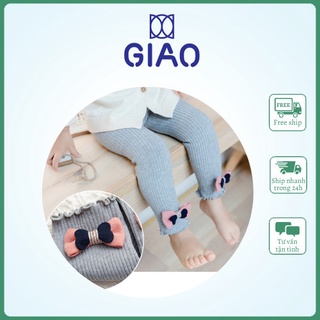 Quần legging bé gái giữ nhiệt chất len ấm cho bé lg1021no35l giao