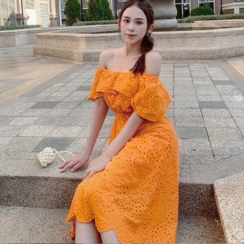 Đầm Nữ ❤ đầm maxi trễ vai dáng dài,kiểu dáng lạ mắt ❤ KÈM HÌNH THẬT | BigBuy360 - bigbuy360.vn