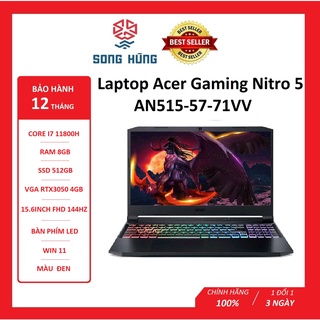 Laptop Acer Gaming Nitro 5 AN515-57-71VV.(NH.QENSV.005)(i7 11800H 8GBRam 512GB SSD RTX3050 4G 15.6 inch FHD 144Hz Win11) thumbnail