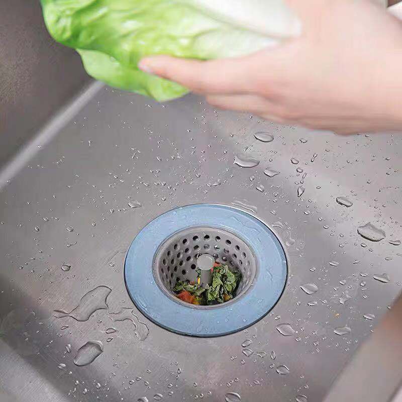 [Tổng Kho Sỉ] Giỏ Chặn Lọc Rác Bồn Rửa Bát LOẠI TRÒN CÓ THANH CẦM (Lúa Mạch) - Dễ Dàng Đổ Rác Nhanh Chóng, Sạch Sẽ