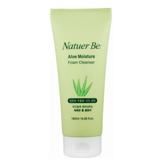 Sữa rửa mặt Natuer Be Lô Hội Aloe Moisture Foam Cleanser trắng da ngăn mụn dưỡng ẩm Linh Giang chính hãng