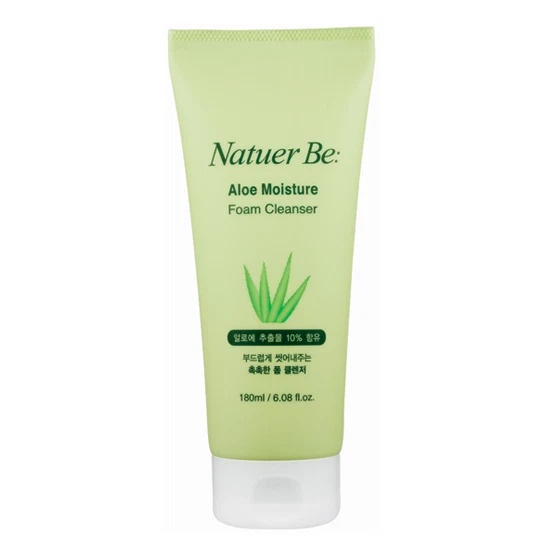 Sữa rửa mặt Natuer Be Lô Hội Aloe Moisture Foam Cleanser trắng da ngăn mụn dưỡng ẩm Linh Giang chính hãng