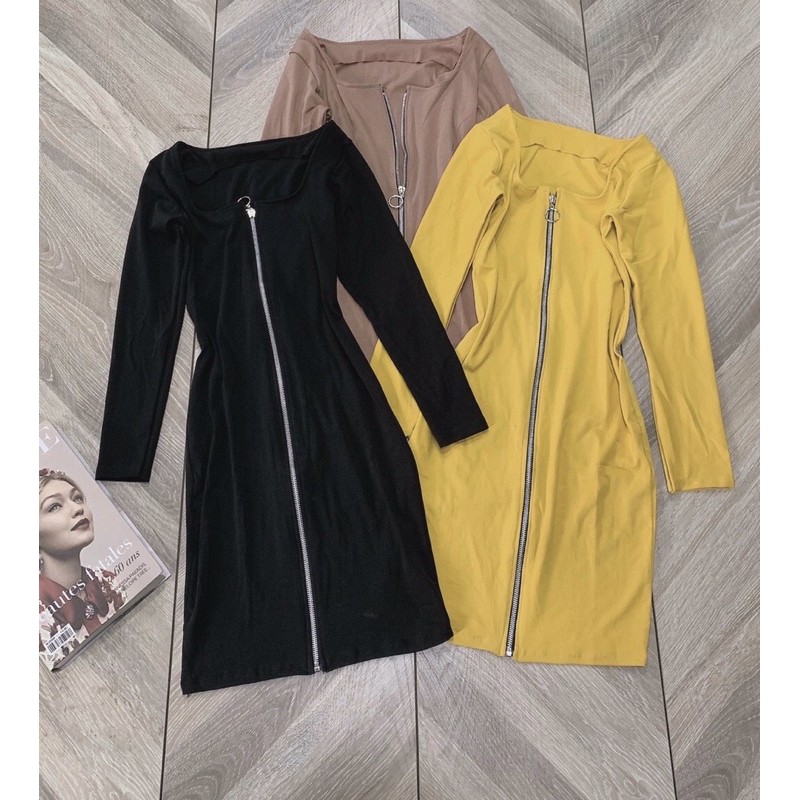 ĐẦM BODY CỔ VUÔNG KHOÁ KÉO | BigBuy360 - bigbuy360.vn