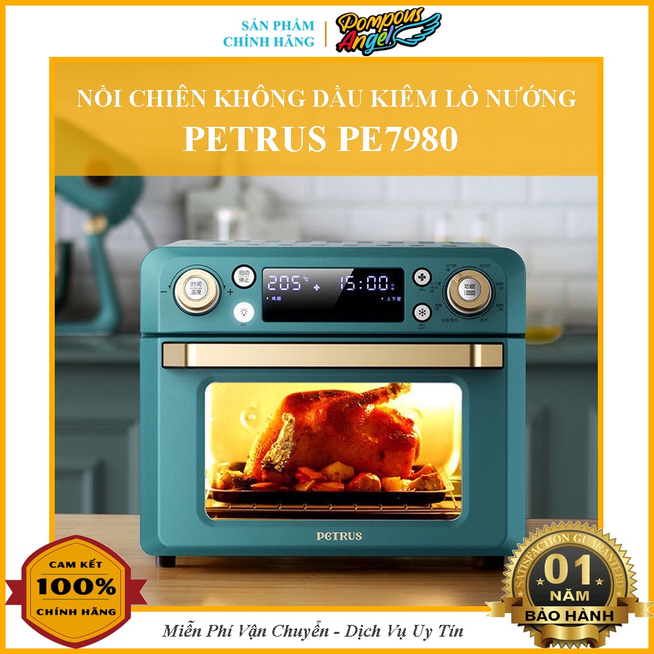 Lò nướng đa năng cao cấp điện tử PETRUS PE7980 màu xanh bảo hành 12 tháng
