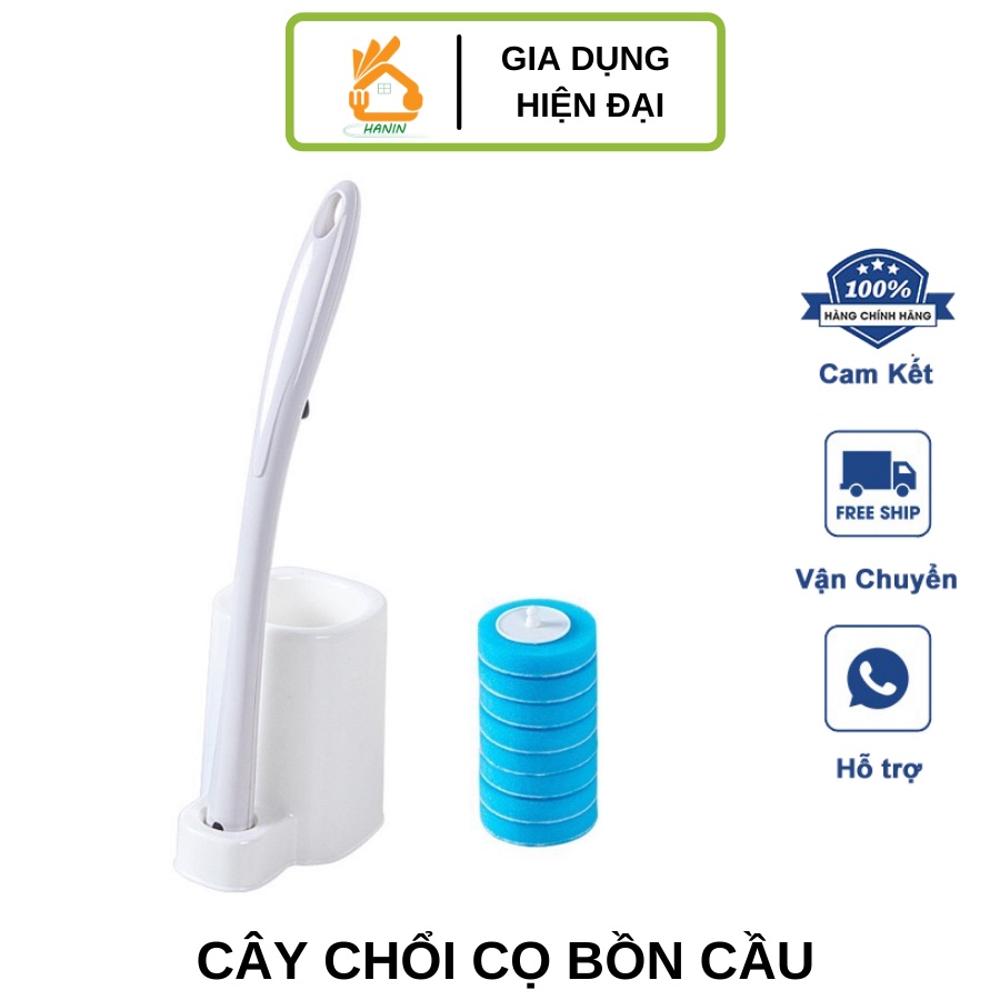 Cây chổi cọ vệ sinh thông minh - Dụng cụ cọ rửa nhà tắm toilet khử khuẩn dùng 1 lần