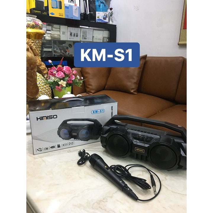 Loa Bluetooth Karaoke🔈 KM S1/S2 💯Tặng Kèm Mic Hát 💯BảoHành 6 Tháng