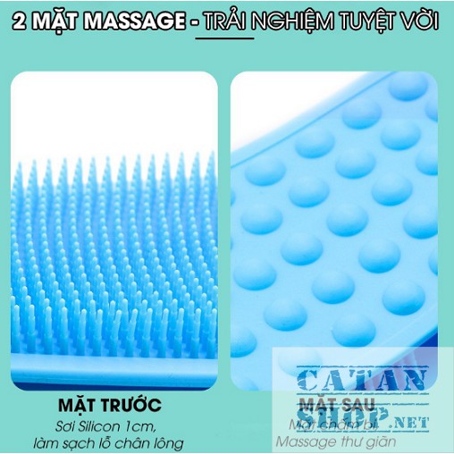 ❤️FREESHIP️❤️DÂY CHÀ LƯNG SILICONE TẨY TẾ BÀO CHẾT GIÚP LƯU THÔNG MÁU, DÂY TẮM CHÀ LƯNG SILICON 2 MẶT (MÀU NGẪU NHIÊN )