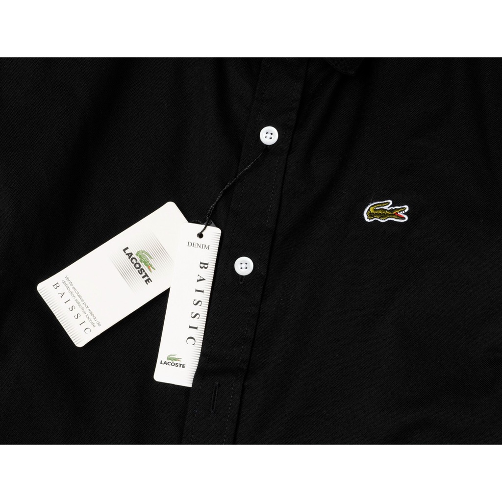 Áo sơ mi nam ngắn tay Lacos ,chất liệu vải oxford thoáng mát, không nhăn, không bai xù