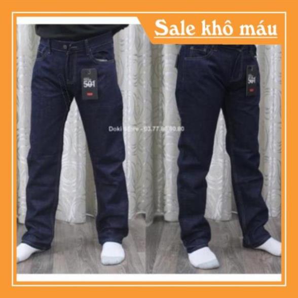 Quần Jean Ống Suông Nam Màu Xanh Tím Than XDS-02, Quần Jean Nam Ống Rộng Vải Không Co Giãn, DOKI -b11 🥇