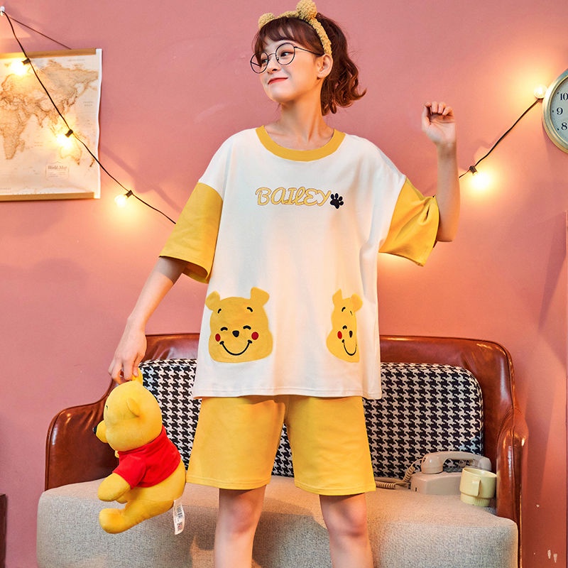 ❤️❤️Bộ đồ ngủ ngắn dáng rộng kiểu Hàn Quốc dễ thương thời trang mùa hè cho nữ | BigBuy360 - bigbuy360.vn