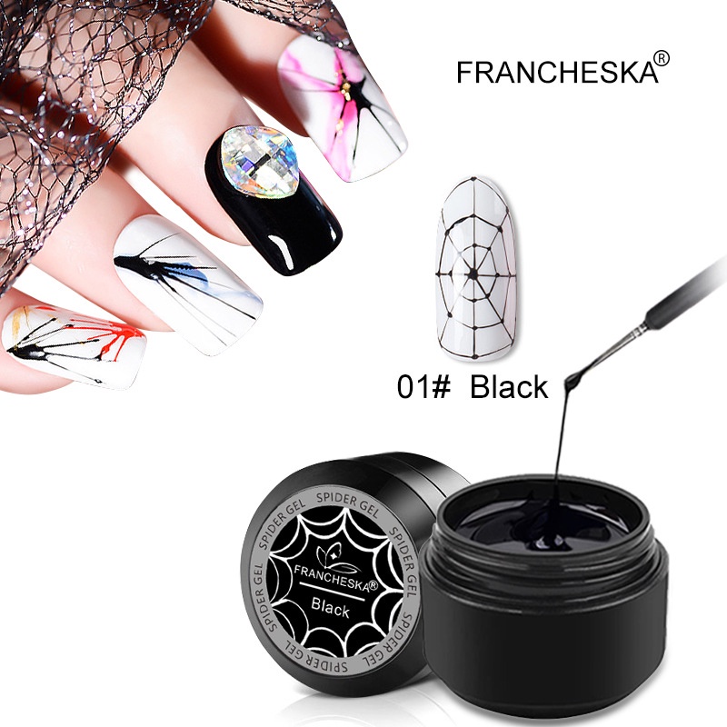 Francheska Sơn Móng Tay Spider Gel Căng Vẽ Keo Siêu Mạnh Mẽ Stretch Nhật Bản Vẽ Keo Sơn Keo Móng Tay Móng Tay Nghệ Thuật Nhanh Chóng giao hàng