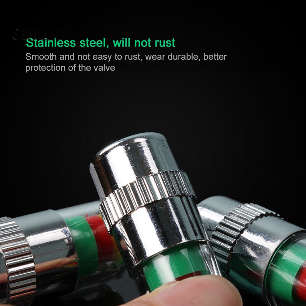 【Ready Stock】4Pcs Car Auto Tire Pressure Monitor Tyre Gage Alert Sensor Indicator Valve Caps