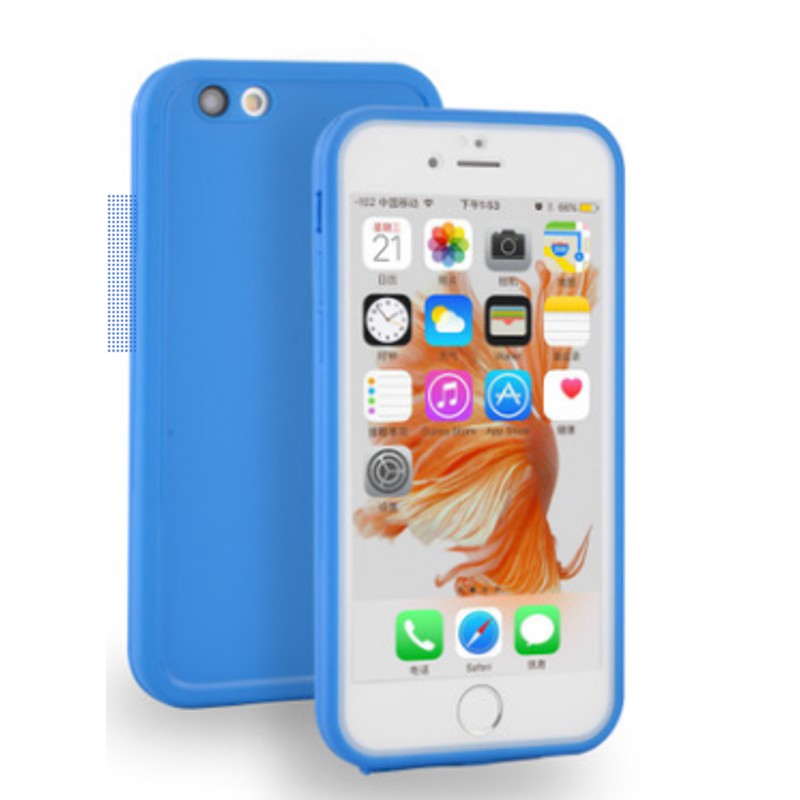 Ốp điện thoại silicone chống thấm nước màu trơn cá tính cho Iphone 5/6/6plus/8/X