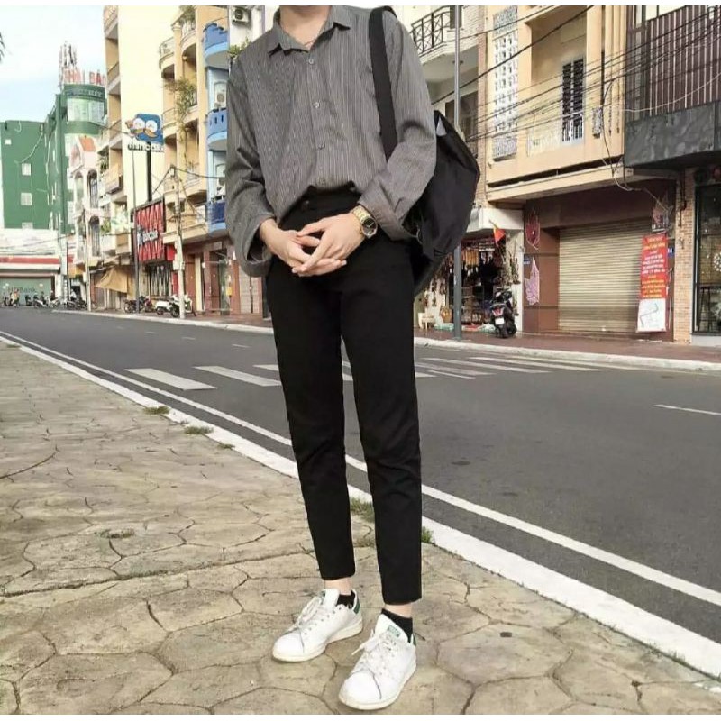 Quần tây nam hàn quốc chất vải co giãn 4 chiều, quần phối siêu đẹp với áo sơ mi, giày tây
