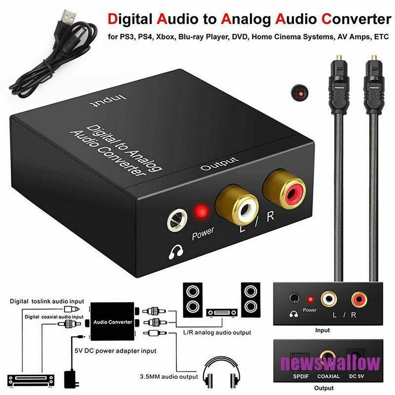 Bộ Chuyển Đổi Âm Thanh Từ Digital Sang Analog Rca 3.5mm L / R