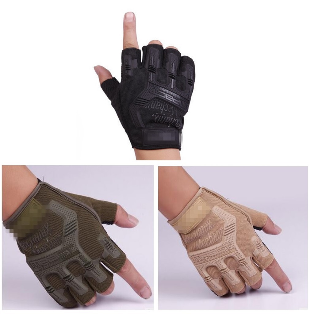 Bán buôn - Găng tay xe máy MECHANIX cụt ngón có gù - găng tay thể thao