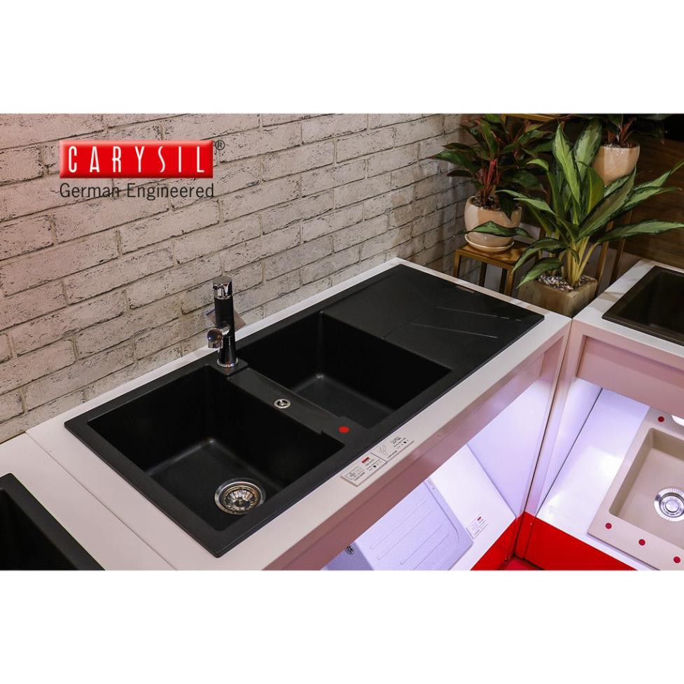 Chậu Rửa Chén Đá Granite Carysil JAC1-03 - Màu Đen - 1160x500mm