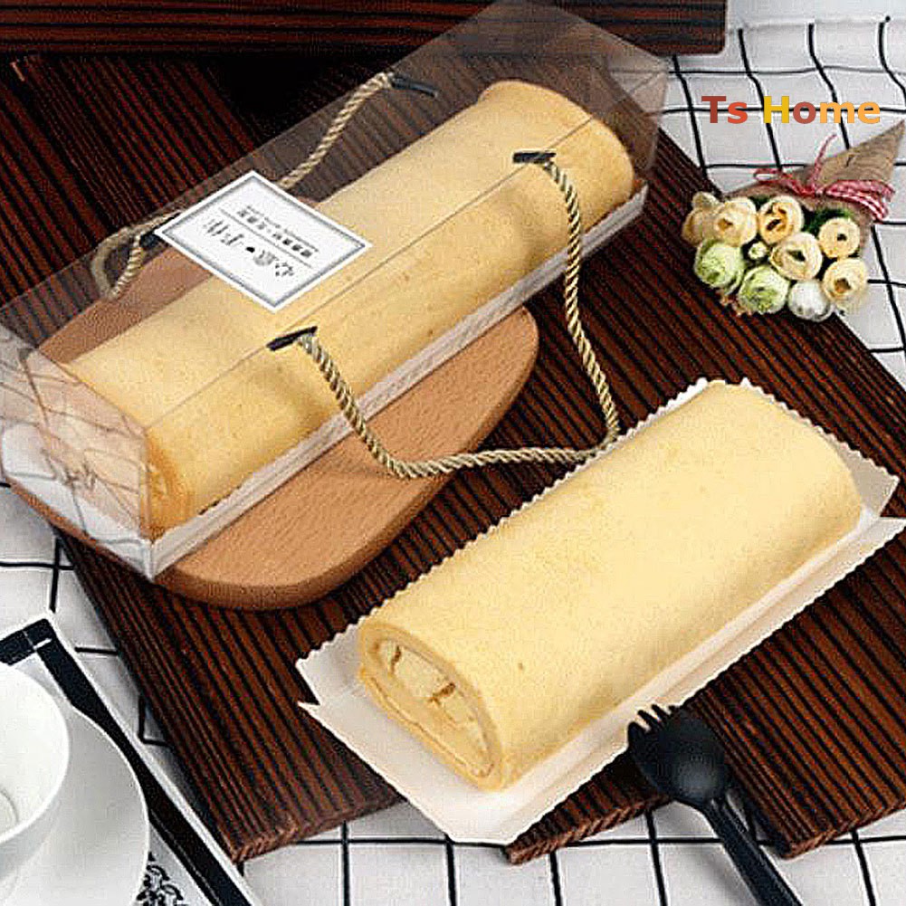 10 Hộp Đựng Bánh Cuộn Bằng Nhựa Trong Suốt