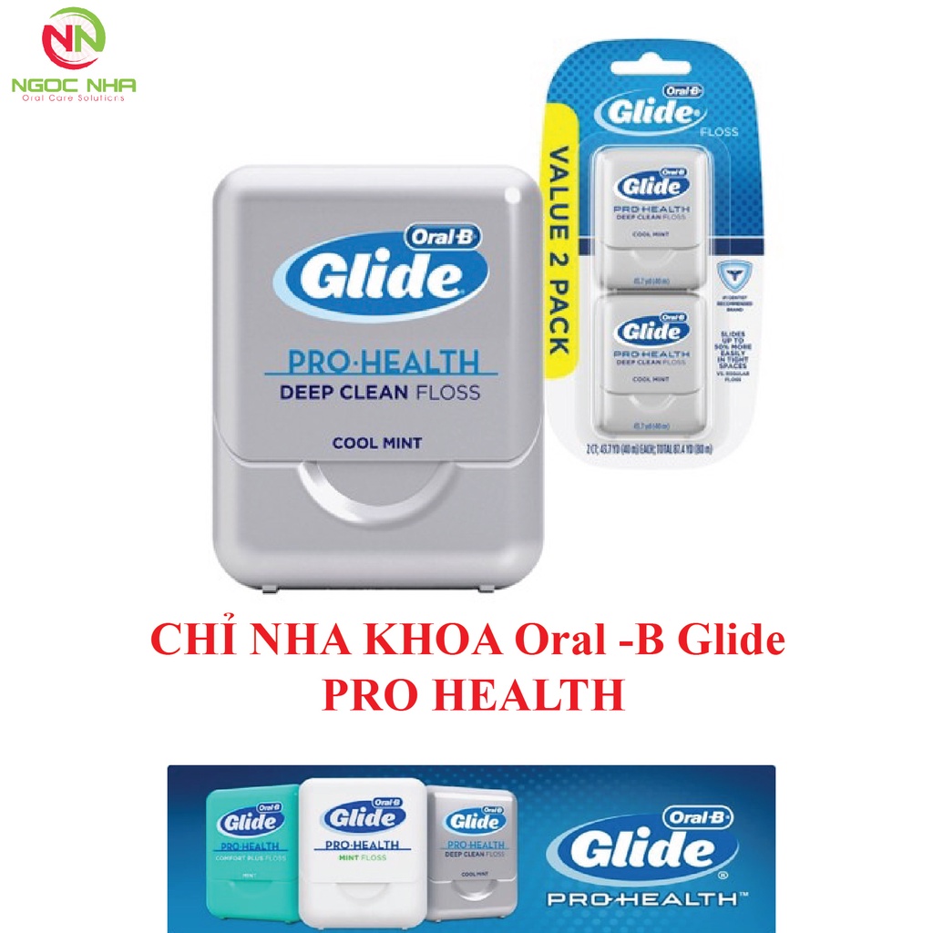 Chỉ nha khoa Oral-B Glide Pro Health Deep Clean, vỉ 2 hộp 40m