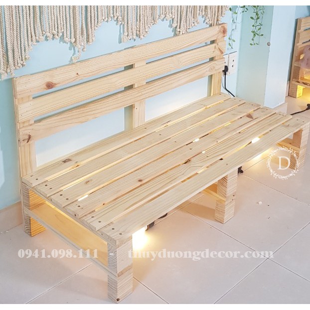 Tấm Pallet - Thông Minh - Đa Năng - Loại Block 50cm - Chân cục gù, dễ dàng lắp ghép thành sofa hoặc giường, kệ trang trí