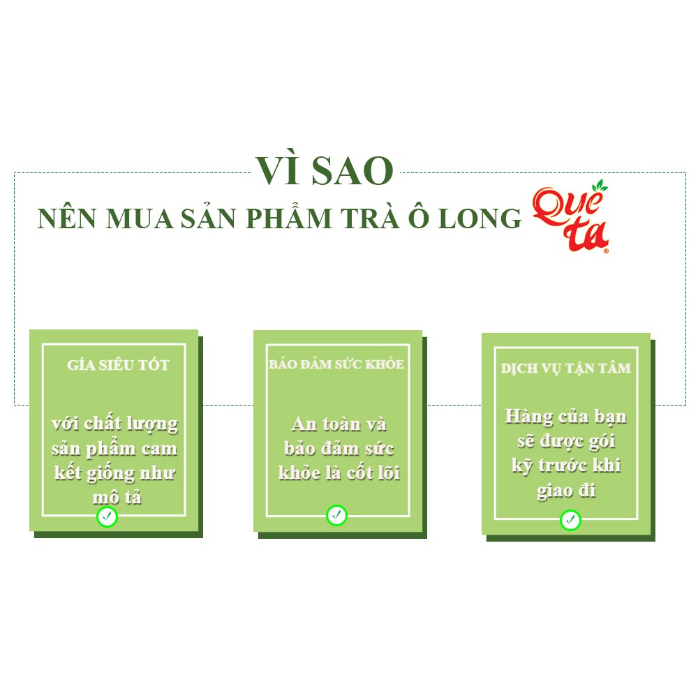 (Tặng gói cà phê) Trà ô long Quê Ta nguyên chất, uống trà olong giúp giảm cân hiệu quả -4 gói x 100g | BigBuy360 - bigbuy360.vn