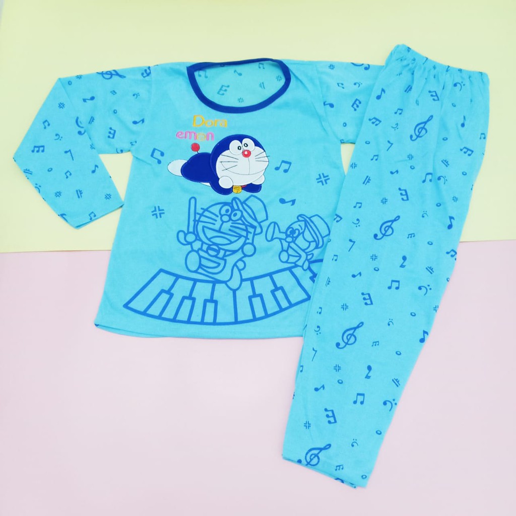 Áo Choàng Ngủ Họa Tiết Doraemon Xinh Xắn Dành Cho Bé 6-12 Tuổi