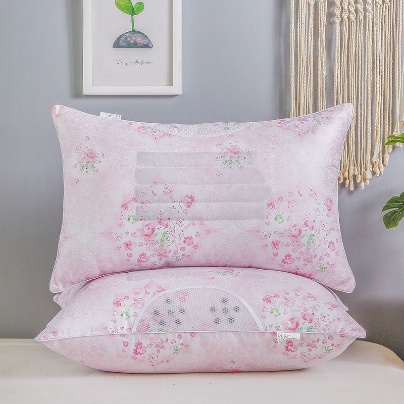 Buckwheat Shell Pillow Gối Đôi lõi lắp cổ lông nhung sức khỏe trị liệu từ tính giúp ngủ ngon đơn dùng suốt các mùa