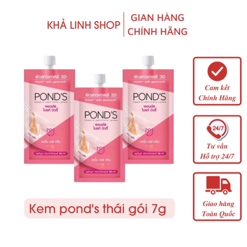 Lẻ 1 gói kem dưỡng trắng da pond's gói 7g thái lan