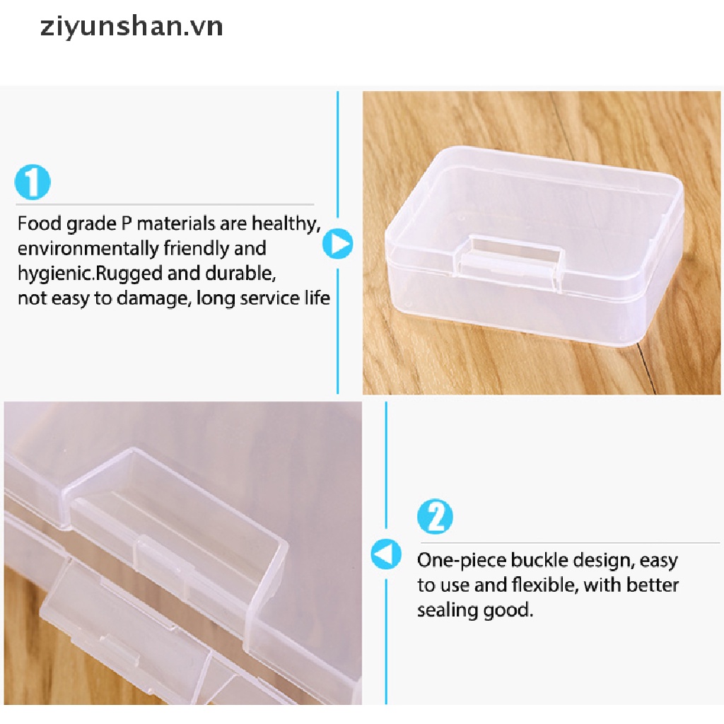 Hộp Nhựa PP Mini Trong Suốt Có Nắp Đậy Đựng Đồ Dùng Tiện Lợi