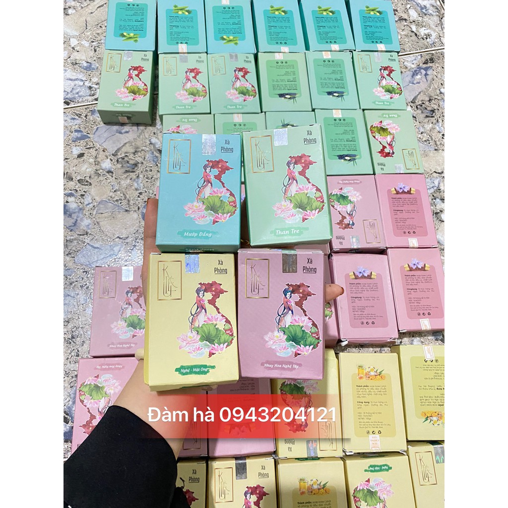 Xà bông Kiều- soap mướp đắng- than tre - nghệ giảm mụn lưng trắng da