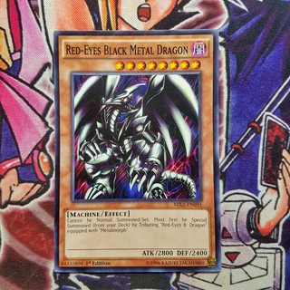 Thẻ bài Yugioh chính hãng | Red-eyes Black Metal Dragon | MIL1 Common