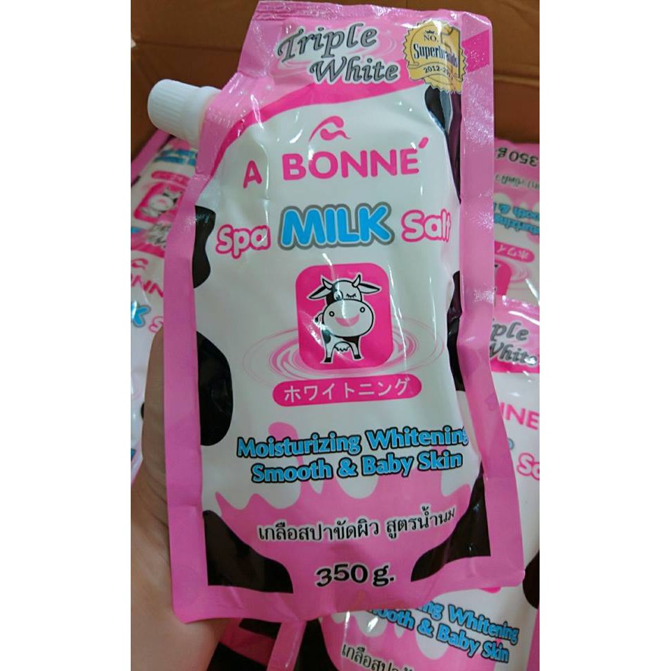 Muối tắm A Bonne Thái Lan có vòi 350g (sữa bò, yogurt trái cây, chanh)